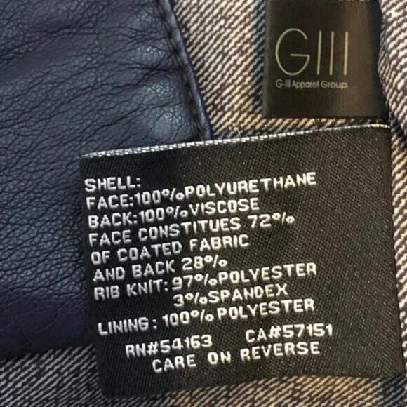 NWT WILSON'S LEATHER x BLACK RIVET Vegan Leather Moto Jacket Navy S MSRP $180 - Picture 8 of 9